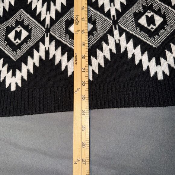Wrangler Retro Aztec Black White Geometric Open Front Cardigan Woman’s Small - Picture 7 of 7